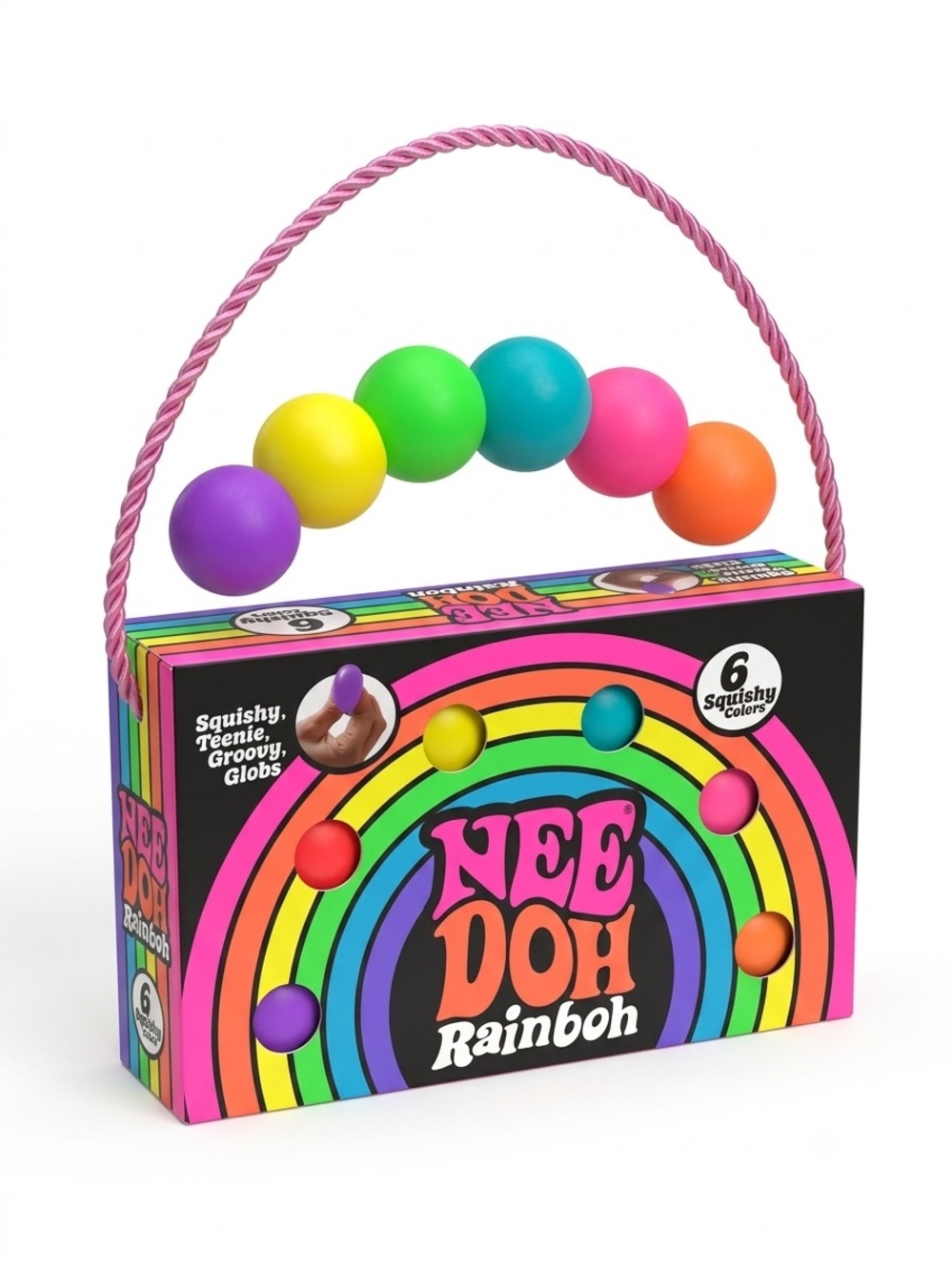 Nee Doh Rainboh Squishy Balls - 🌈 Multicolor 6 NeeDoh NEW Sealed Authentic